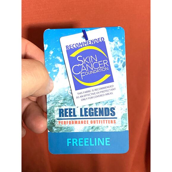 Reel Legends Freeline Orange Long Sleeve Shirt Men L Fishing Outdoor Boating NWT - Picture 7 of 10